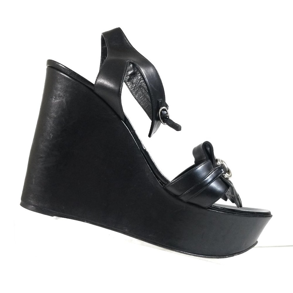 Casadei Women Platform High Heel Wedge Sandals 10